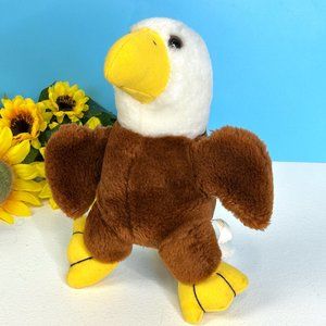 RARE Vintage Crown Bald Eagle Bird 9" Plush Stuffed‎ Animal Toy